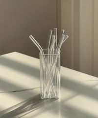 Set aus langen & kurzen Glasstrohhalmen | Aris