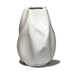 Large Faceted White Vase | Avela