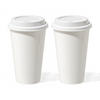 Large Ceramic To-Go Cup with White Silicone Lid | Brooklyn