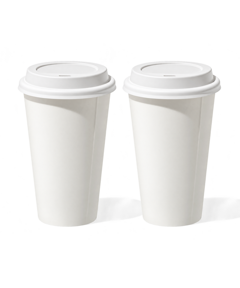Large Ceramic To-Go Cup with White Silicone Lid | Brooklyn