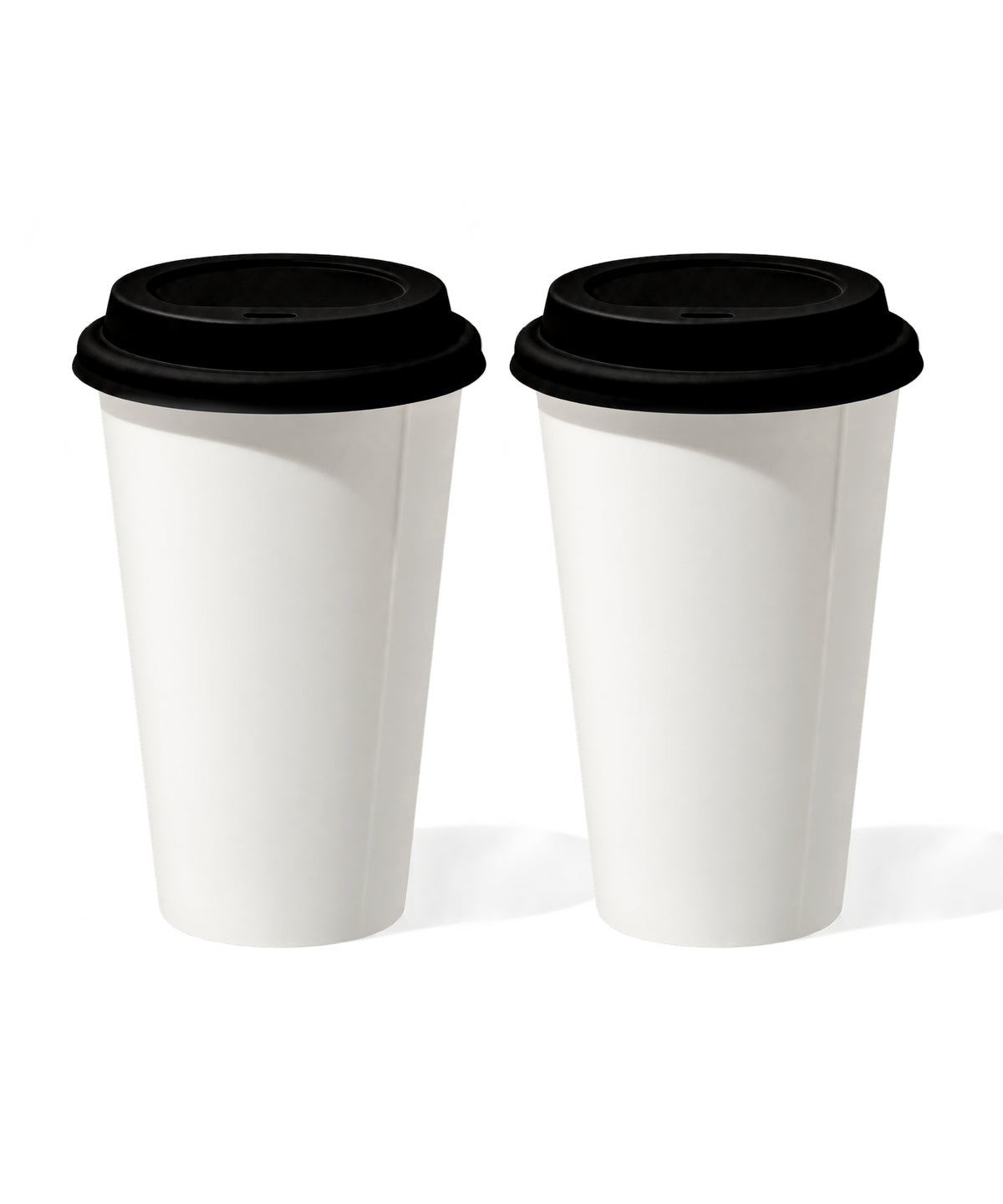 Large Ceramic To-Go Cup with Black Silicone Lid | Brooklyn