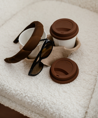 To-Go Becher Silikon-Deckel im 2er Set Braun | Brooklyn