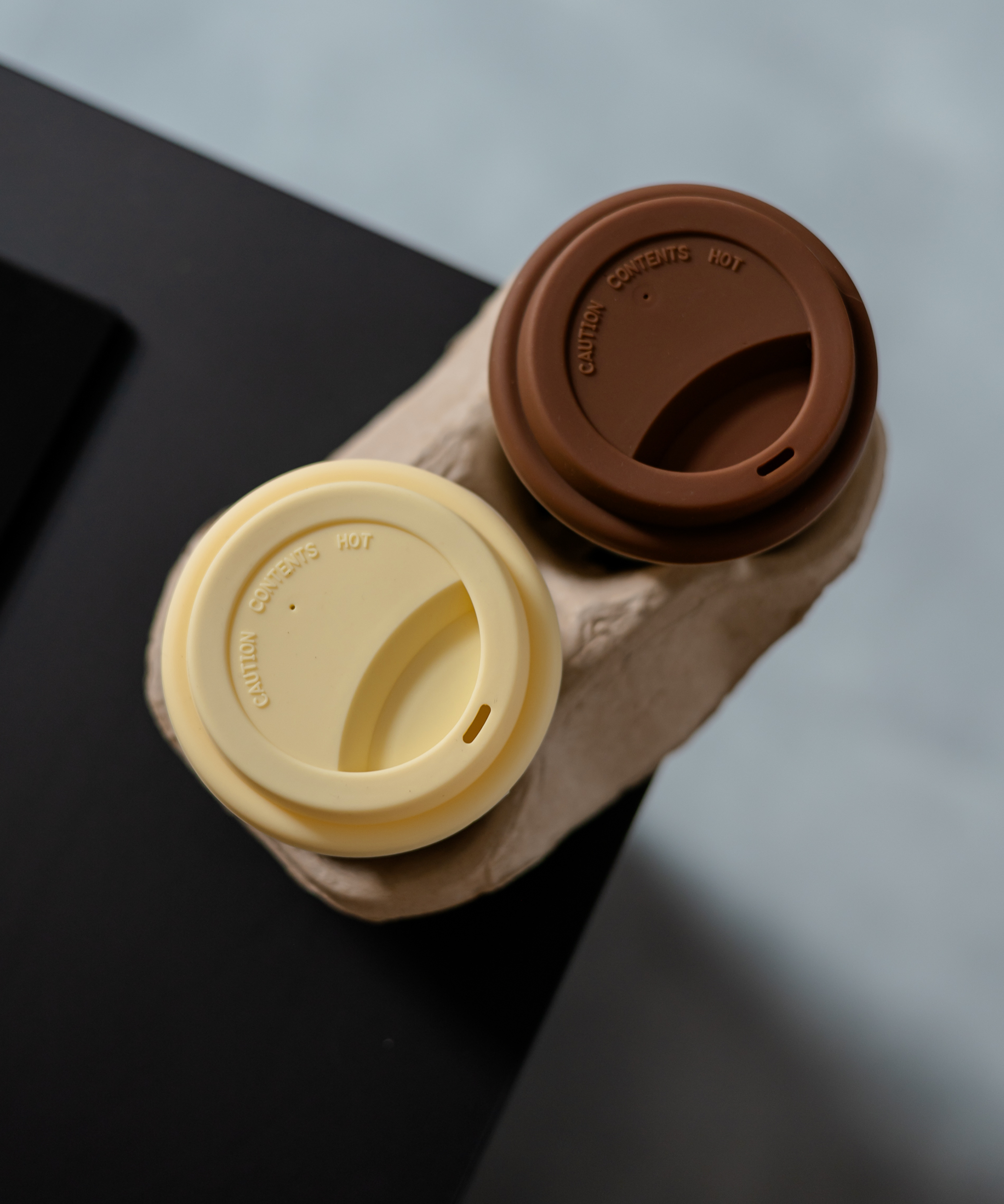 To-Go Becher Silikon-Deckel im 2er Set Braun | Brooklyn