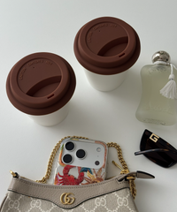 To-Go Becher Silikon-Deckel im 2er Set Braun | Brooklyn