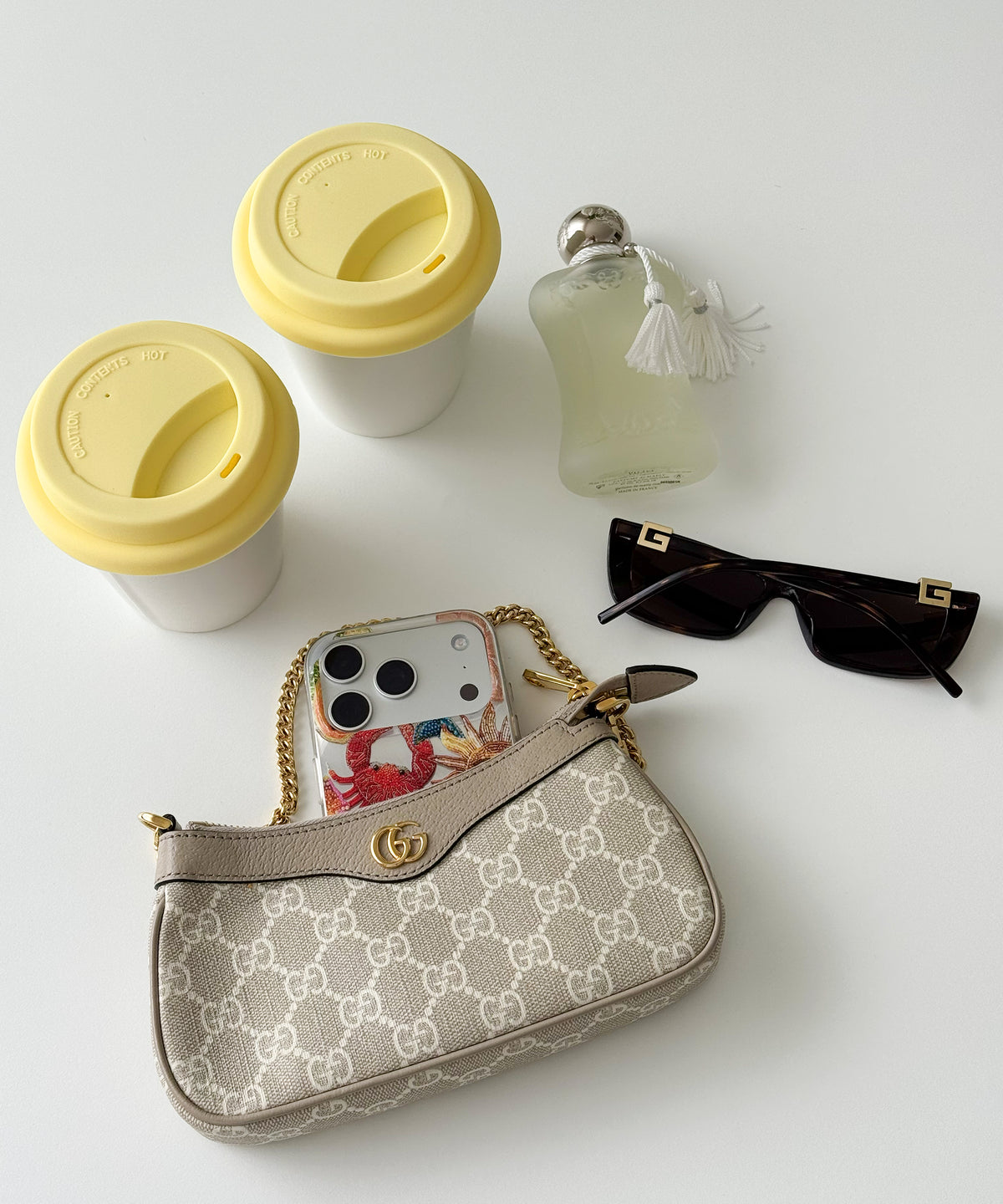To-Go Becher Silikon-Deckel im 2er Set Butter Lemon aus der Serie Brooklyn – Detailansicht