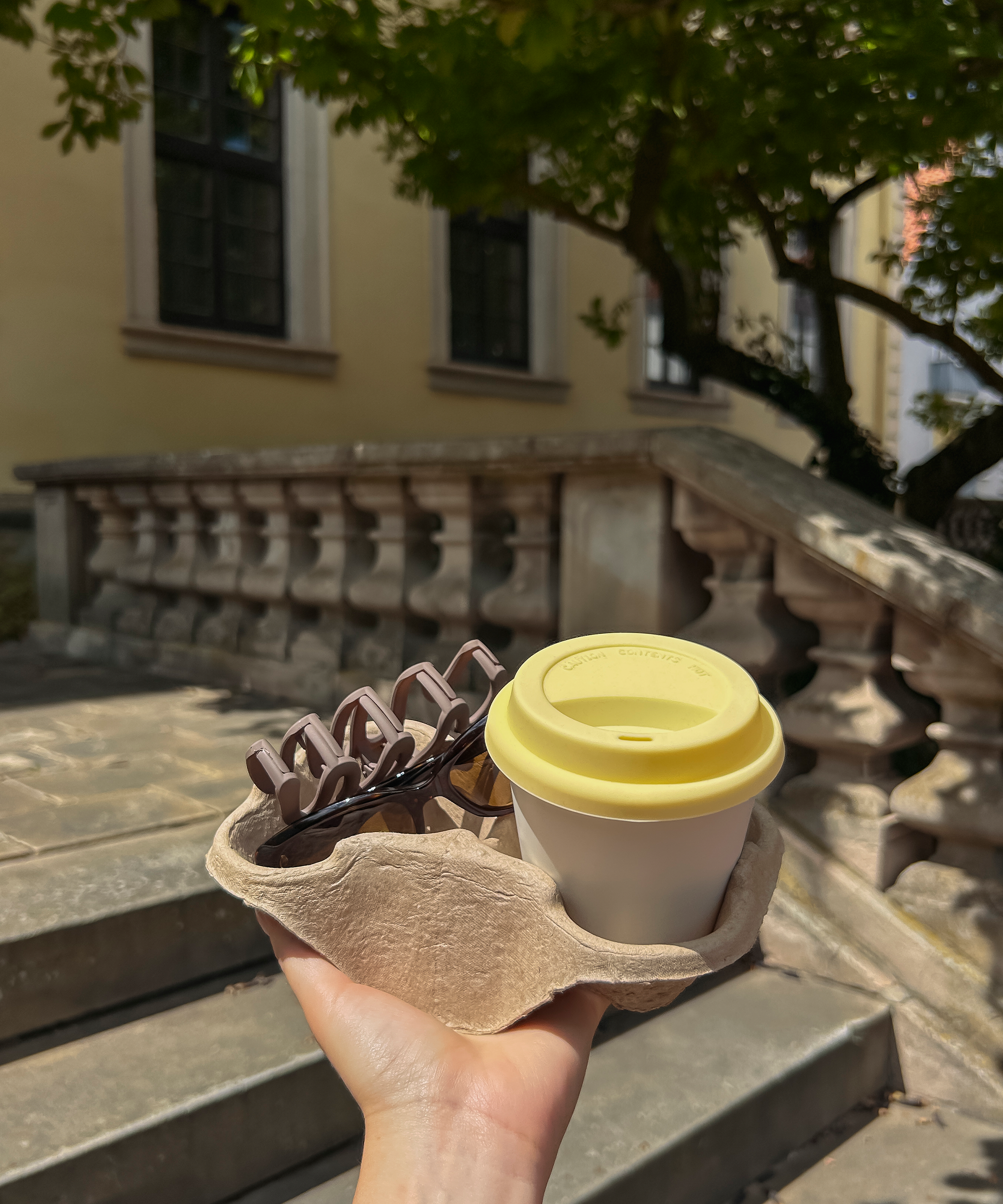 To-Go Becher Silikon-Deckel im 2er Set Butter Lemon | Brooklyn