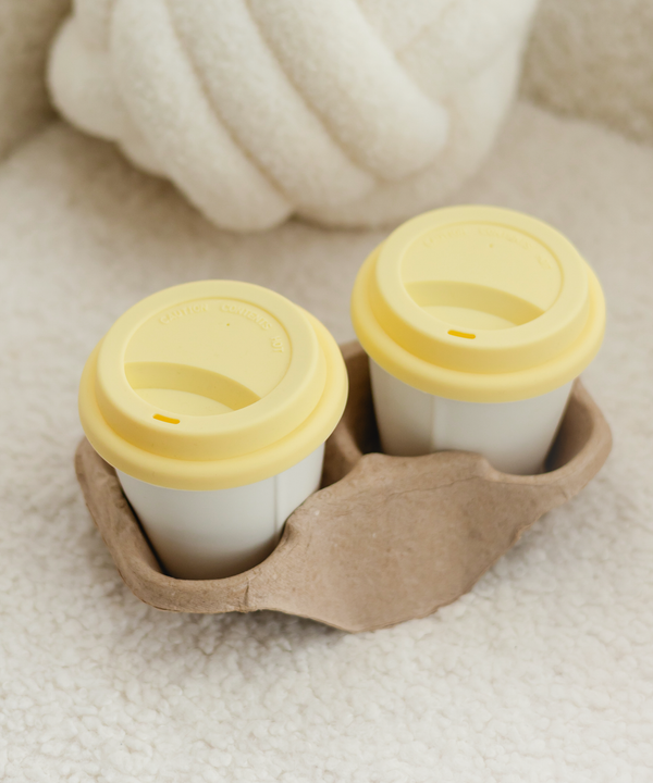 To-Go Cup Silicone Lid Set of 2 Butter Lemon | Brooklyn
