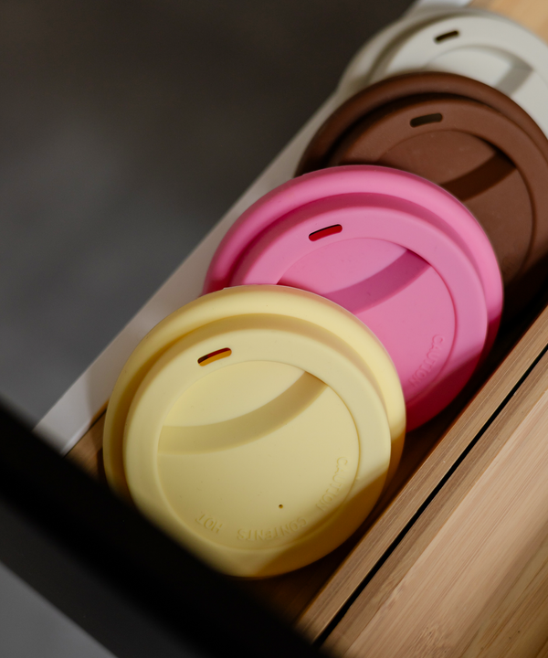 To-Go Cup Silicone Lid Set of 2 Butter Lemon | Brooklyn