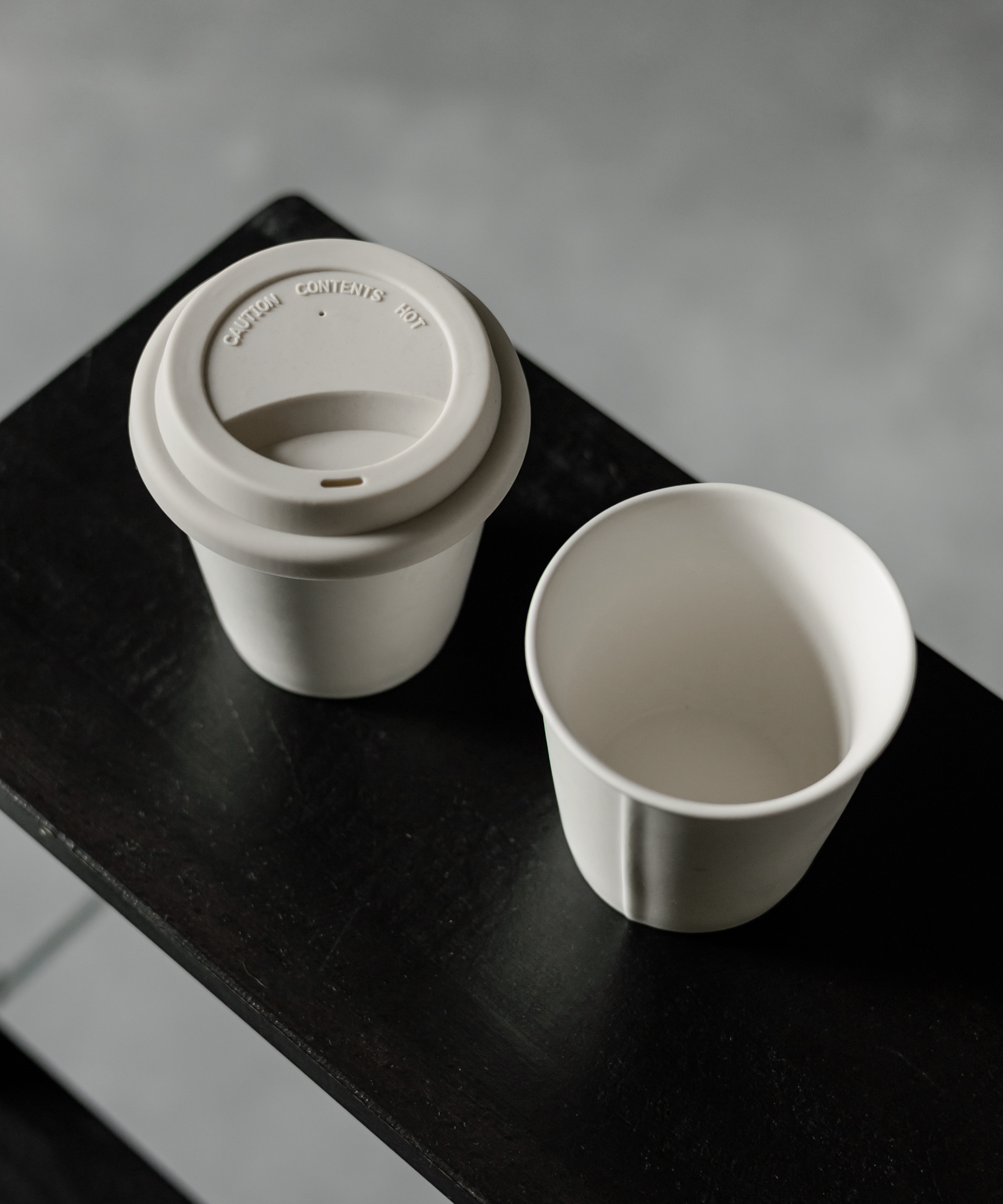 To-Go Becher Silikon-Deckel im 2er Set Greige | Brooklyn