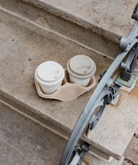 To-Go Becher Silikon-Deckel im 2er Set Greige | Brooklyn