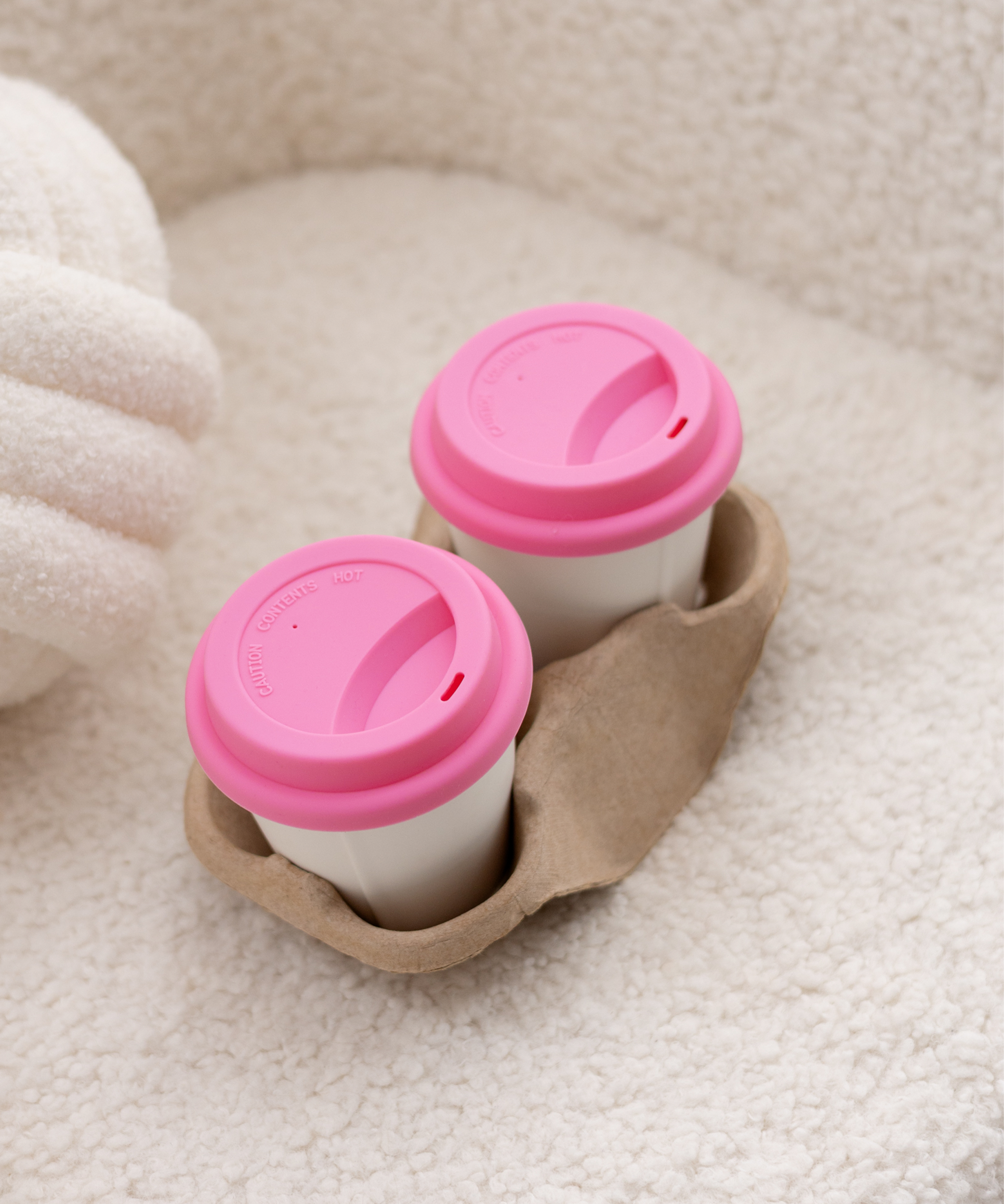 To-Go Becher Silikon-Deckel im 2er Set Pink | Brooklyn