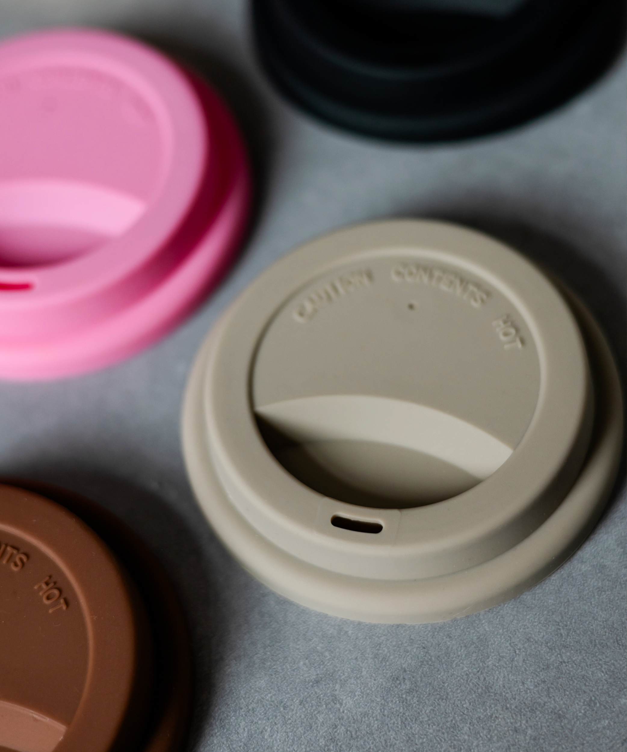 To-Go Becher Silikon-Deckel im 2er Set Taupe | Brooklyn