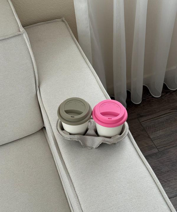 To-Go Cup Silicone Lid Set of 2 Taupe | Brooklyn