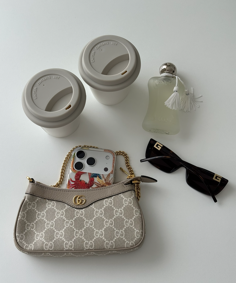 To-Go Becher Silikon-Deckel im 2er Set Taupe aus der Serie Brooklyn – Detailansicht