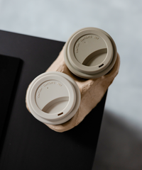 To-Go Becher Silikon-Deckel im 2er Set Taupe | Brooklyn