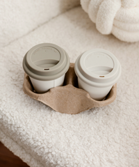 To-Go Becher Silikon-Deckel im 2er Set Taupe | Brooklyn