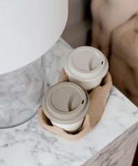 To-Go Becher Silikon-Deckel im 2er Set Taupe | Brooklyn