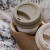 To-Go Cup Silicone Lid Set of 2 Taupe | Brooklyn