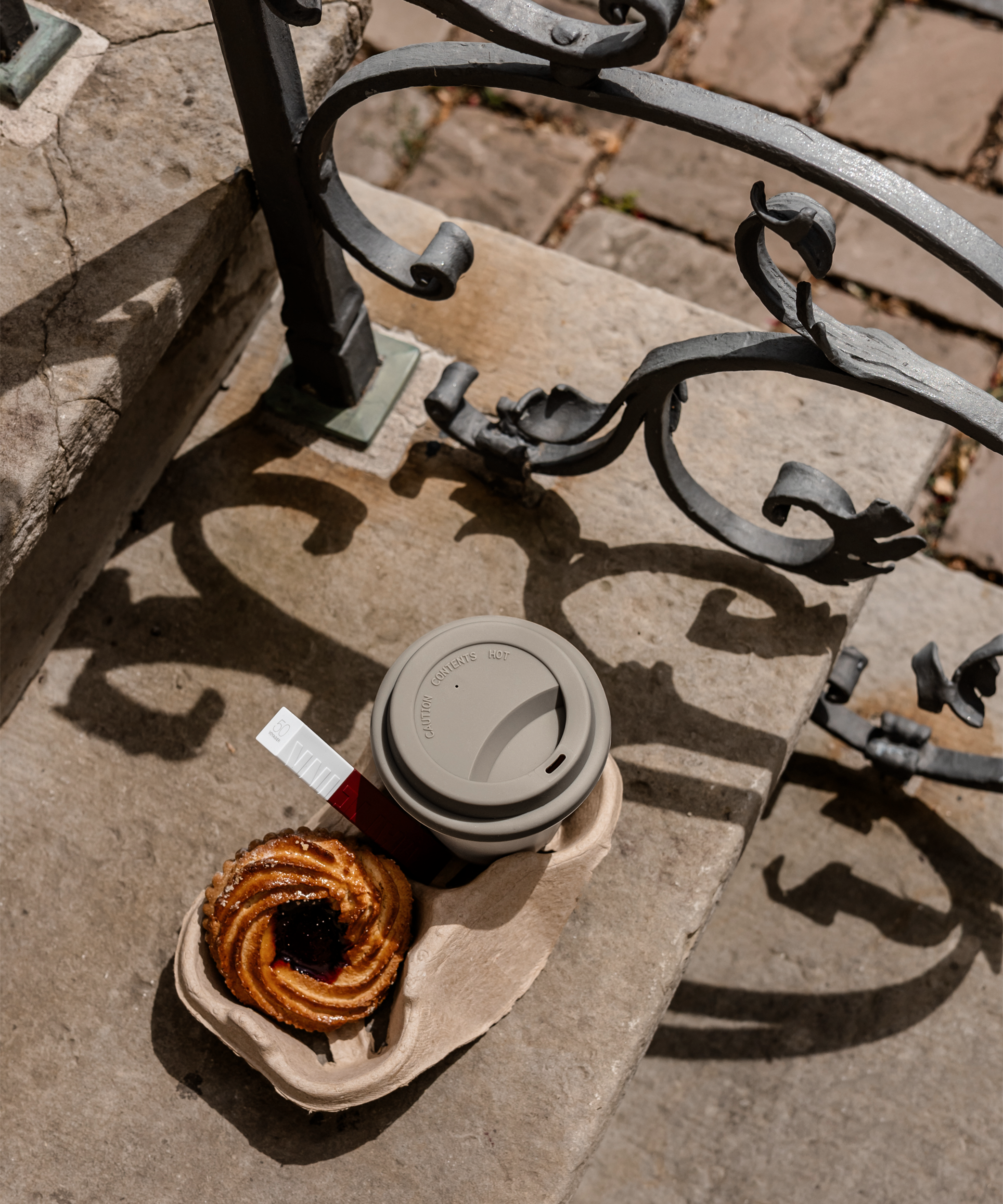 To-Go Becher Silikon-Deckel im 2er Set Taupe | Brooklyn