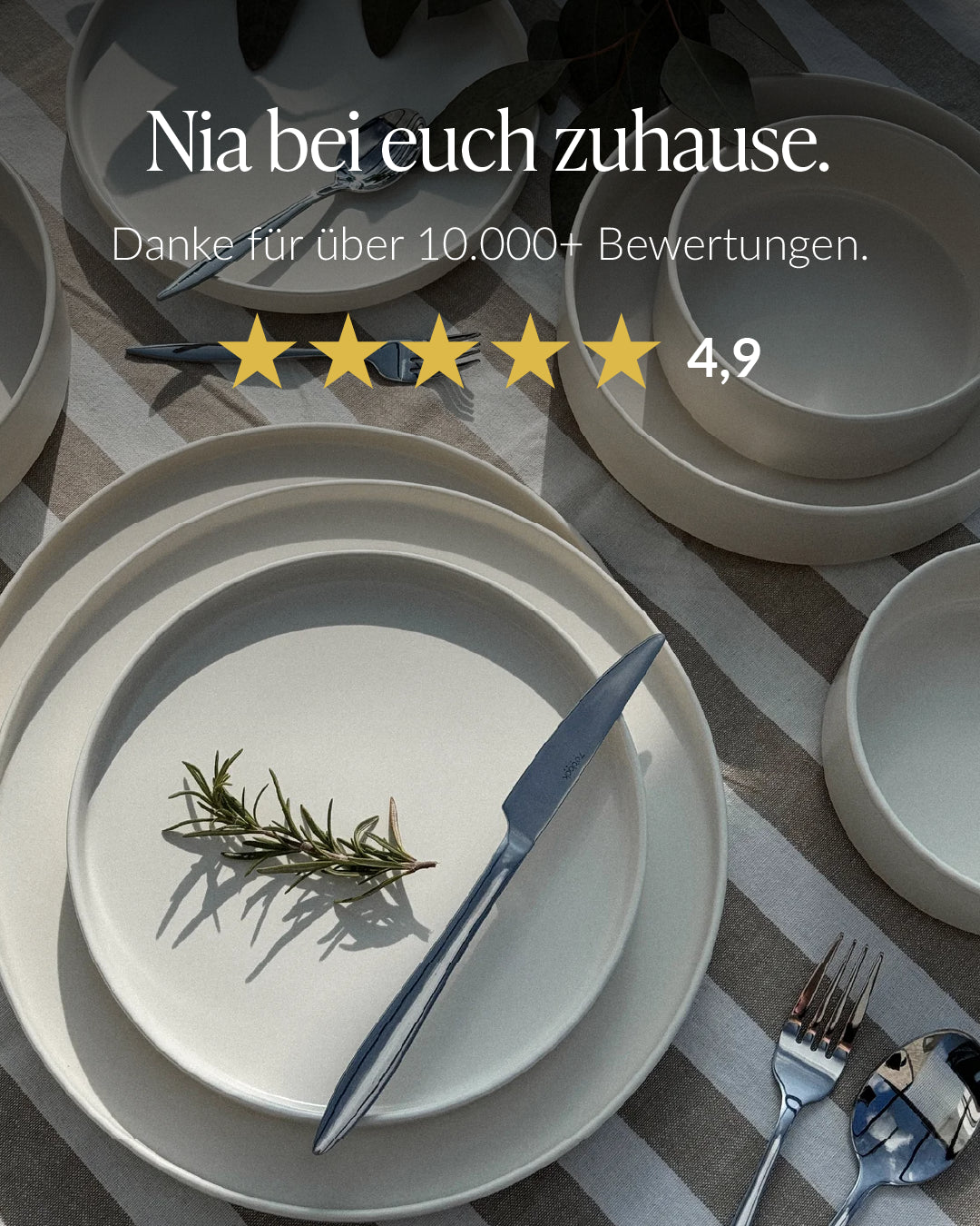 Tableware set in cream white | Nia