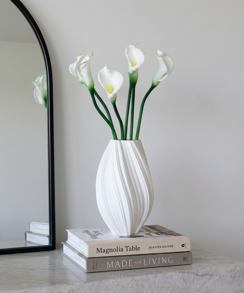 Kunstblumen-Bouquet Calla-Lilie 6er in Weiß aus der Serie Bloom – Seitenansicht