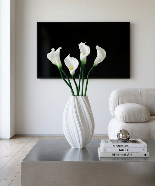 Kunstblumen-Bouquet Calla-Lilie 6er in Weiß aus der Serie Bloom – Detailansicht