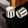 Cappuccino Mug with Black Stripes | Miro