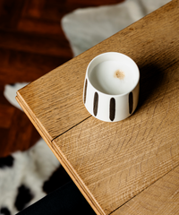 Cappuccino Mug with Black Stripes | Miro
