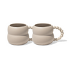 Ceramic mug with pearl handle beige | Chloé