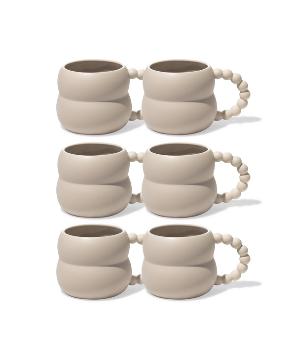 Ceramic mug with pearl handle beige | Chloé