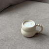 Ceramic mug with pearl handle beige | Chloé