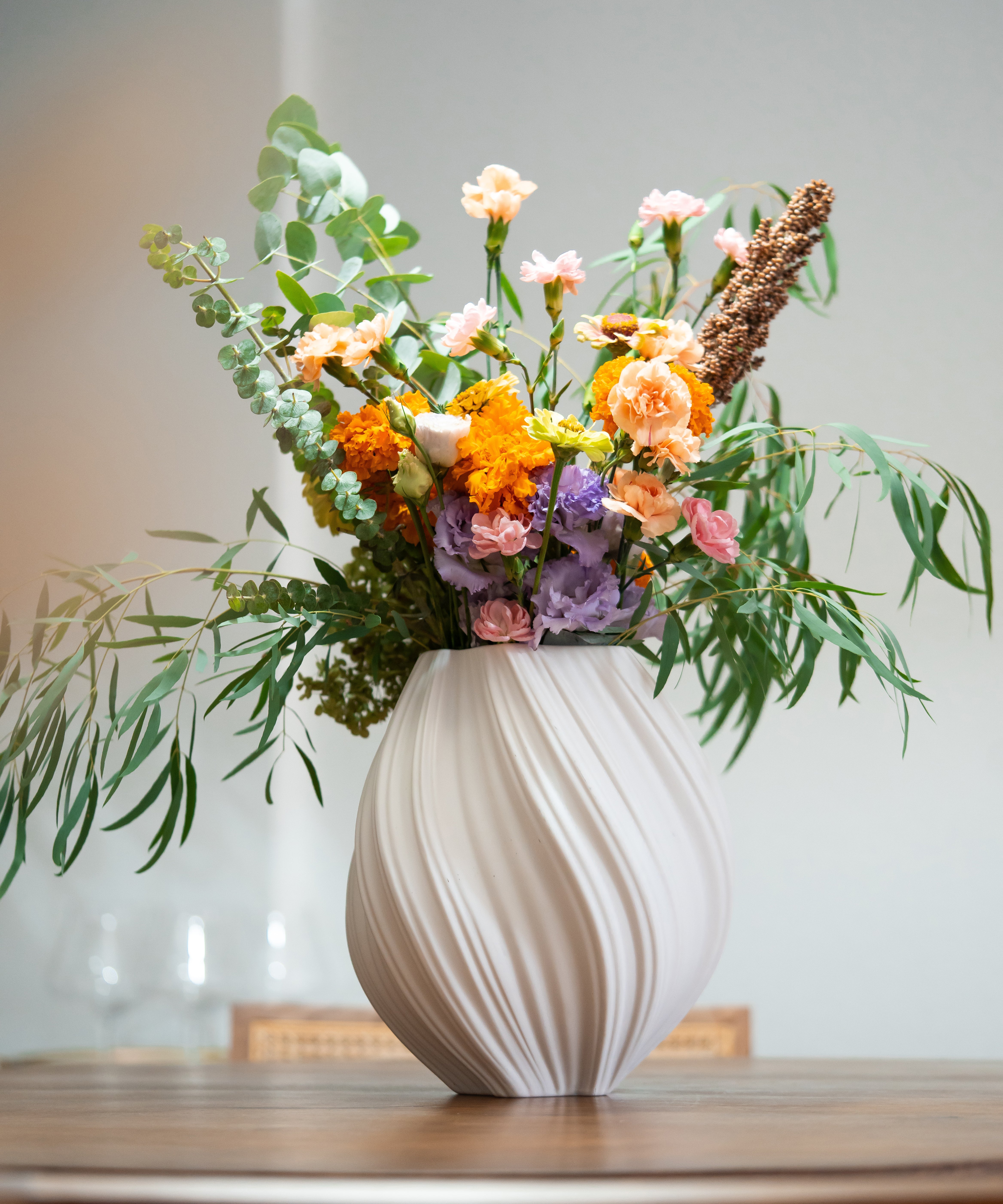 Ceramic vase in cream white | Flora