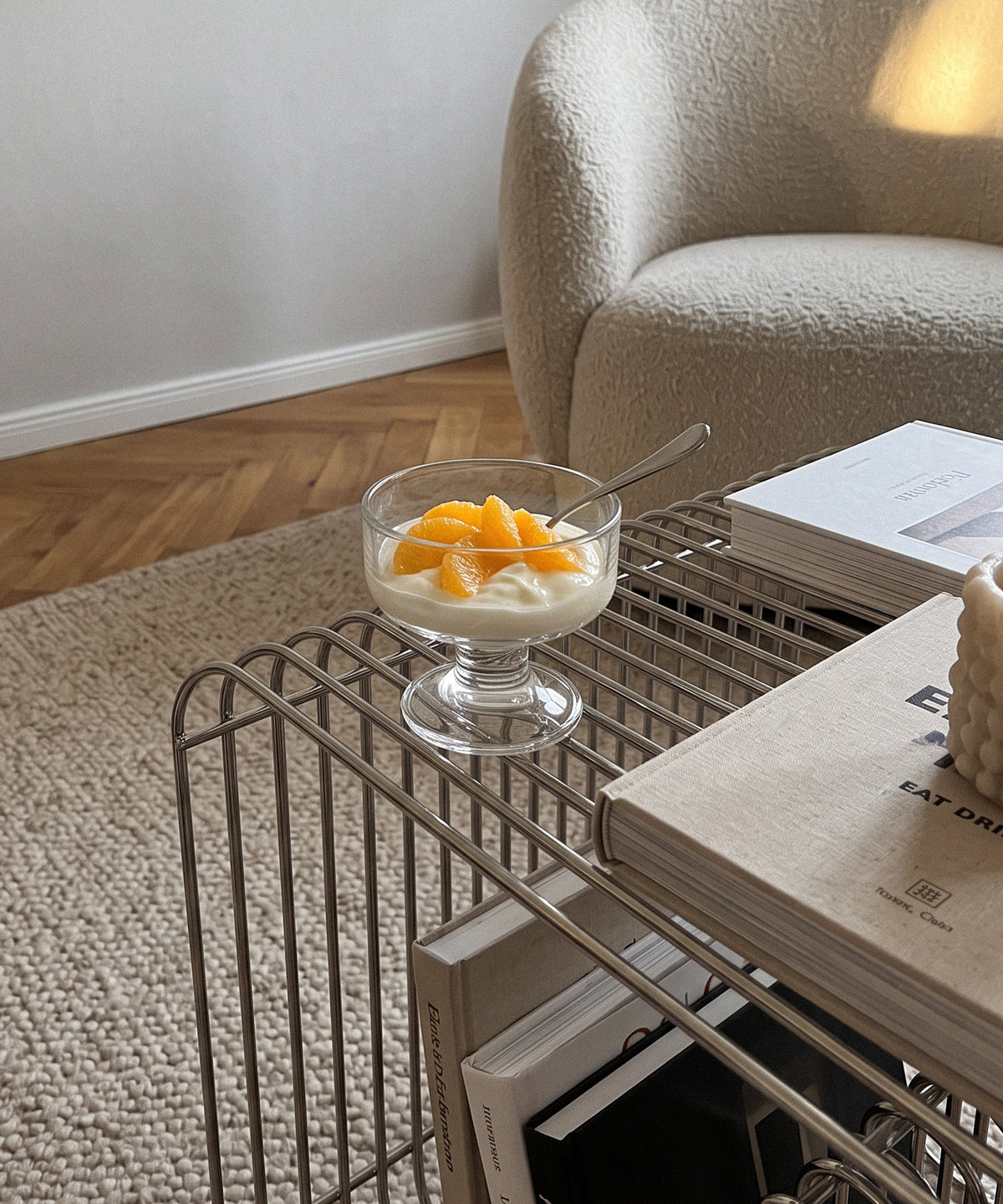 Dessertschale aus Glas aus der Serie Drapé – Materialdetail