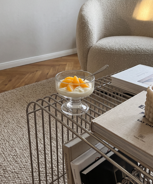 Dessertschale aus Glas aus der Serie Drapé – Materialdetail