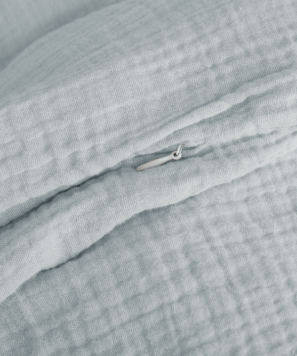 Light blue muslin single bed linen | Haven