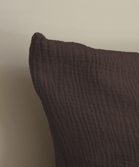 Dark brown muslin single bed linen | Haven