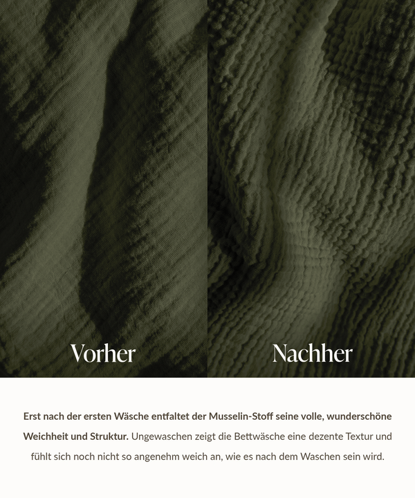 Khaki Muslin Single Sheets | Haven