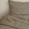 Taupe muslin single bed linen | Haven