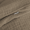 Taupe muslin single bed linen | Haven