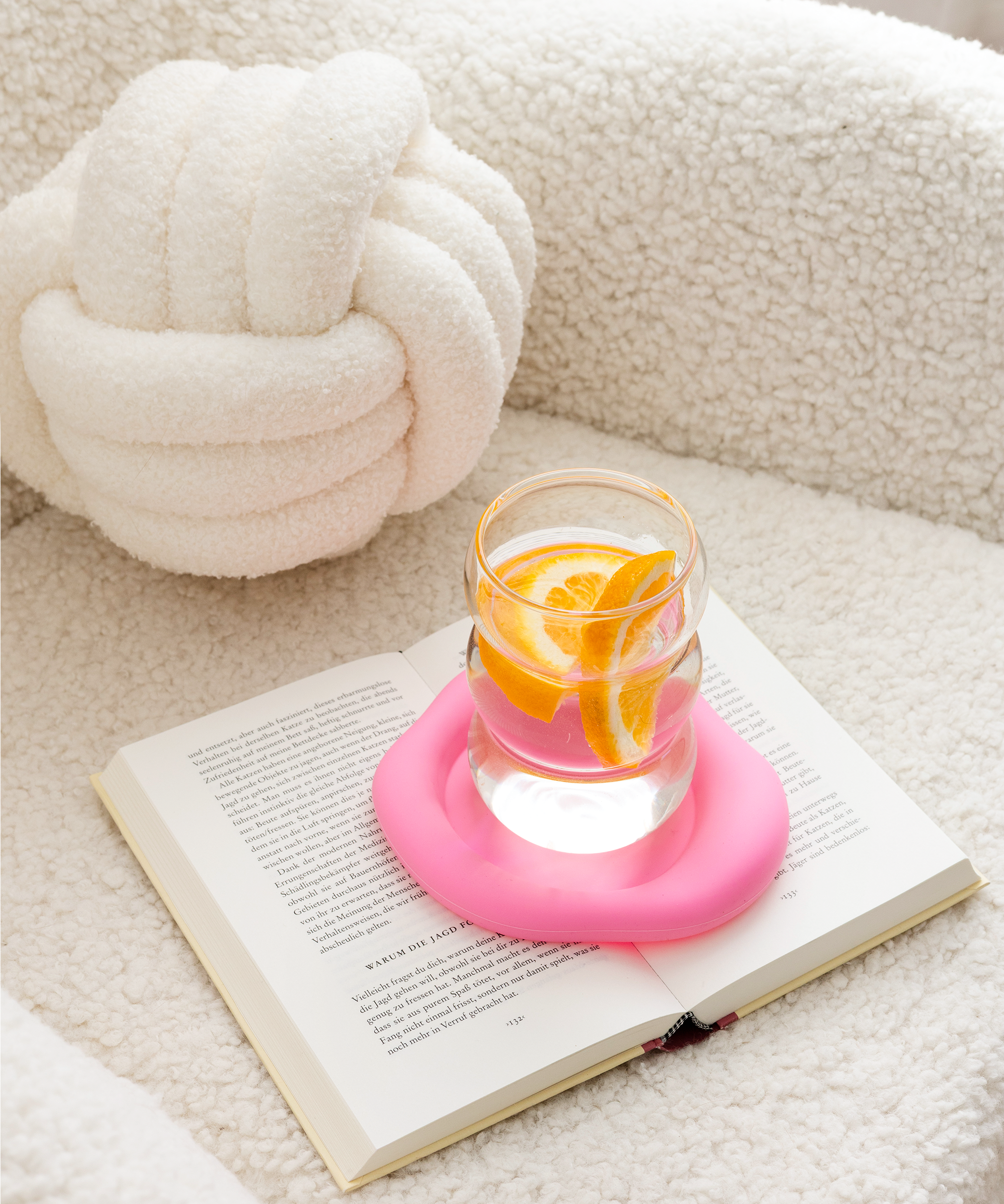 Silikon Untersetzer im organischen Design Pink | Elou