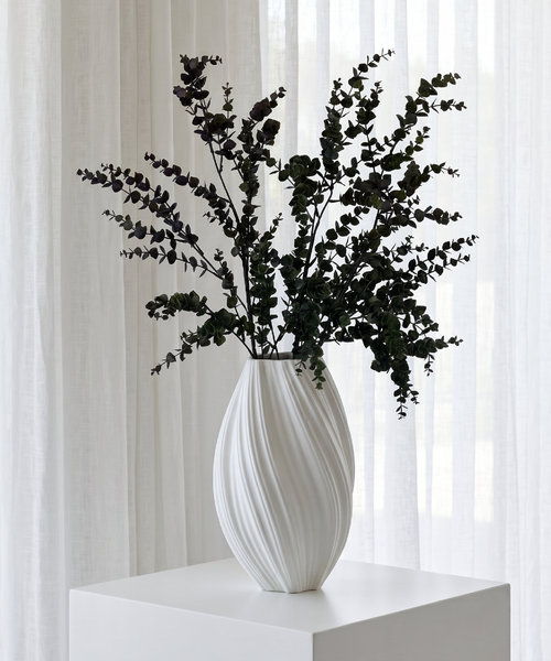 Realistisches Kunstblumen-Bouquet Eukalyptus 3er in Lila – bloom collection von 7 O'CLOCK