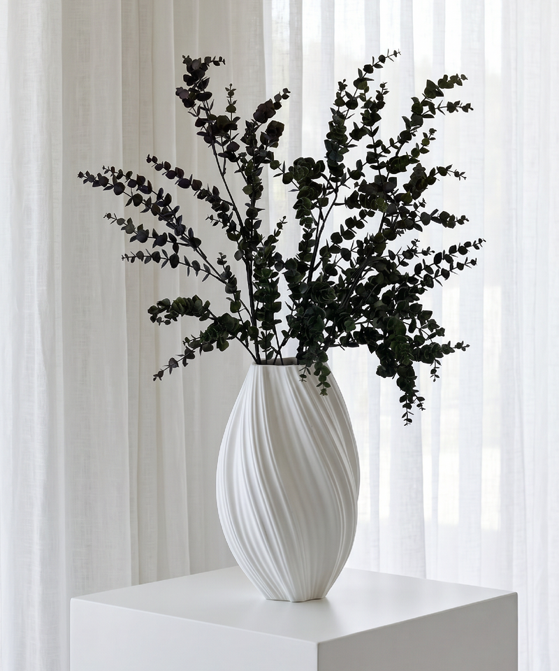 Realistisches Kunstblumen-Bouquet Eukalyptus 3er in Lila – bloom collection von 7 O'CLOCK