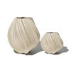 Set of Large and Small Ceramic Vase in Beige | Flora