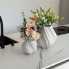 Set of Large and Small Ceramic Vase in Cream White | Flora