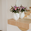 Large ceramic vase cream white | Flora