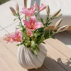 Large ceramic vase cream white | Flora