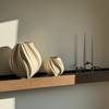 Set of Large and Small Ceramic Vase in Beige | Flora
