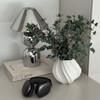 Set of Large and Small Ceramic Vase in Cream White | Flora