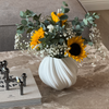 Set of Large and Small Ceramic Vase in Cream White | Flora