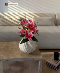 Small ceramic vase in cream white | Flora